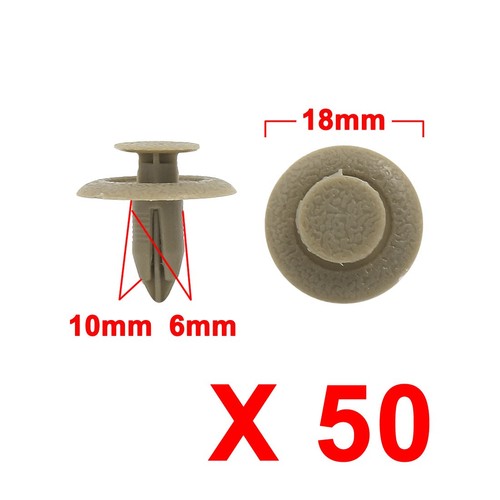 50stk 6mm beige universal - 50stk.6mm,